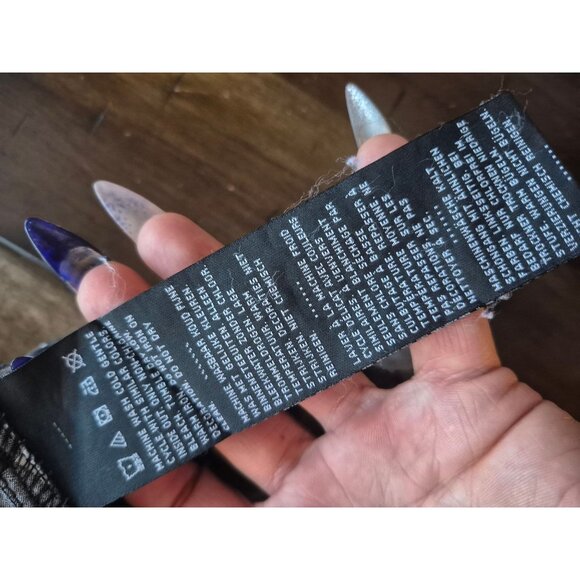 Harley-Davidson Womens Black & White Plaid Button-Up Shirt W/ Lace & Embroidered - Picture 5 of 6